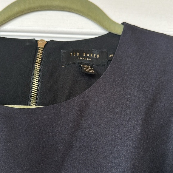 Ted Baker AMARGA KENSINGTON CUT OUT SHOULDER TOP IN BLACK - Picture 7 of 9